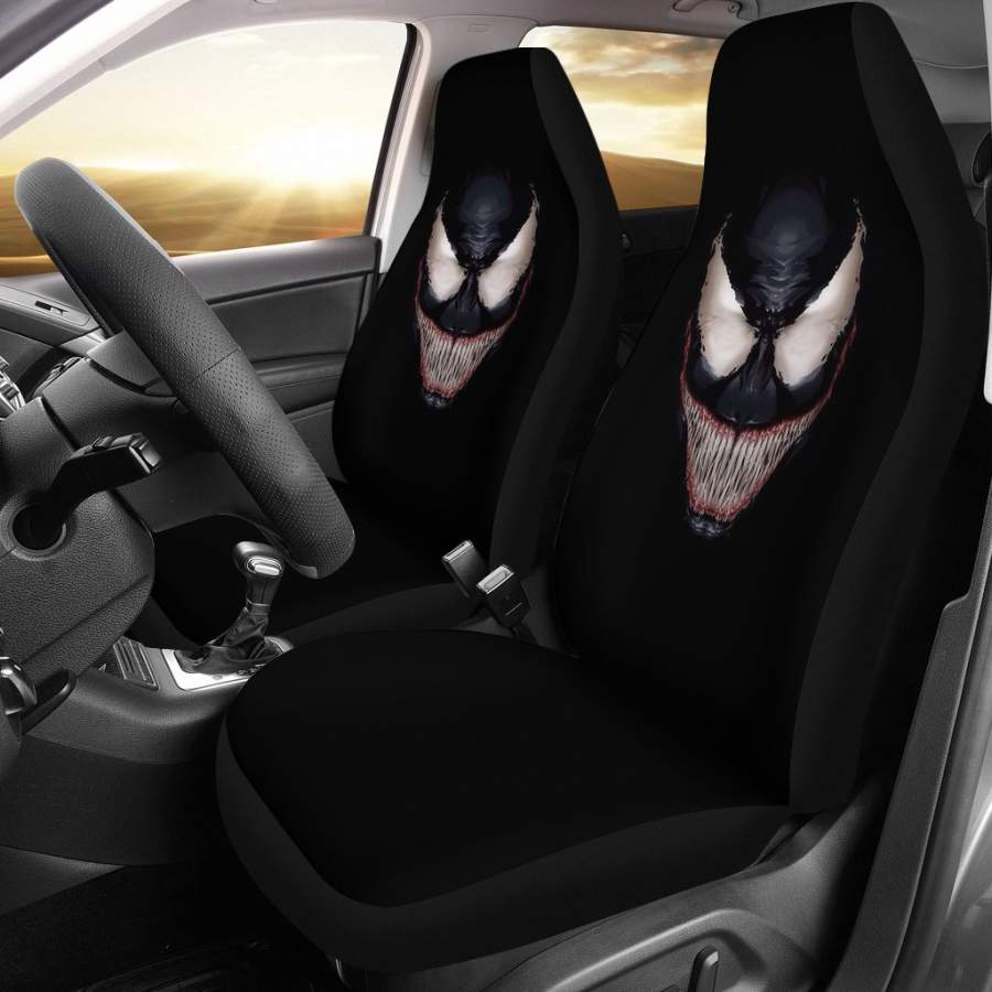 Venom Face Halloween Car Seat Covers