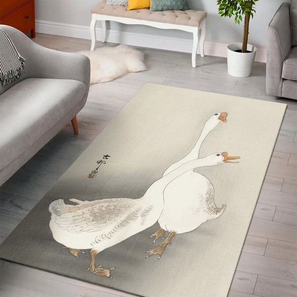 Two Geese 19001930 By Ohar Area Rug Carpet Kitchen Rug Home Decor Floor Decor