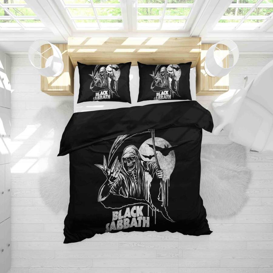 3D Skull Black Sabbath Quilt Cover Set Bedding Set Duvet Cover Pillowcases SF07