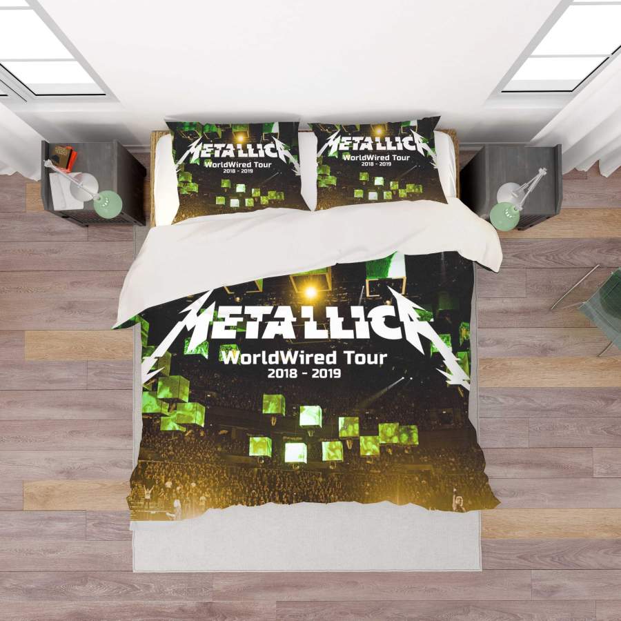 3D Metallica Rock Band Quilt Cover Set Bedding Set Pillowcases 36