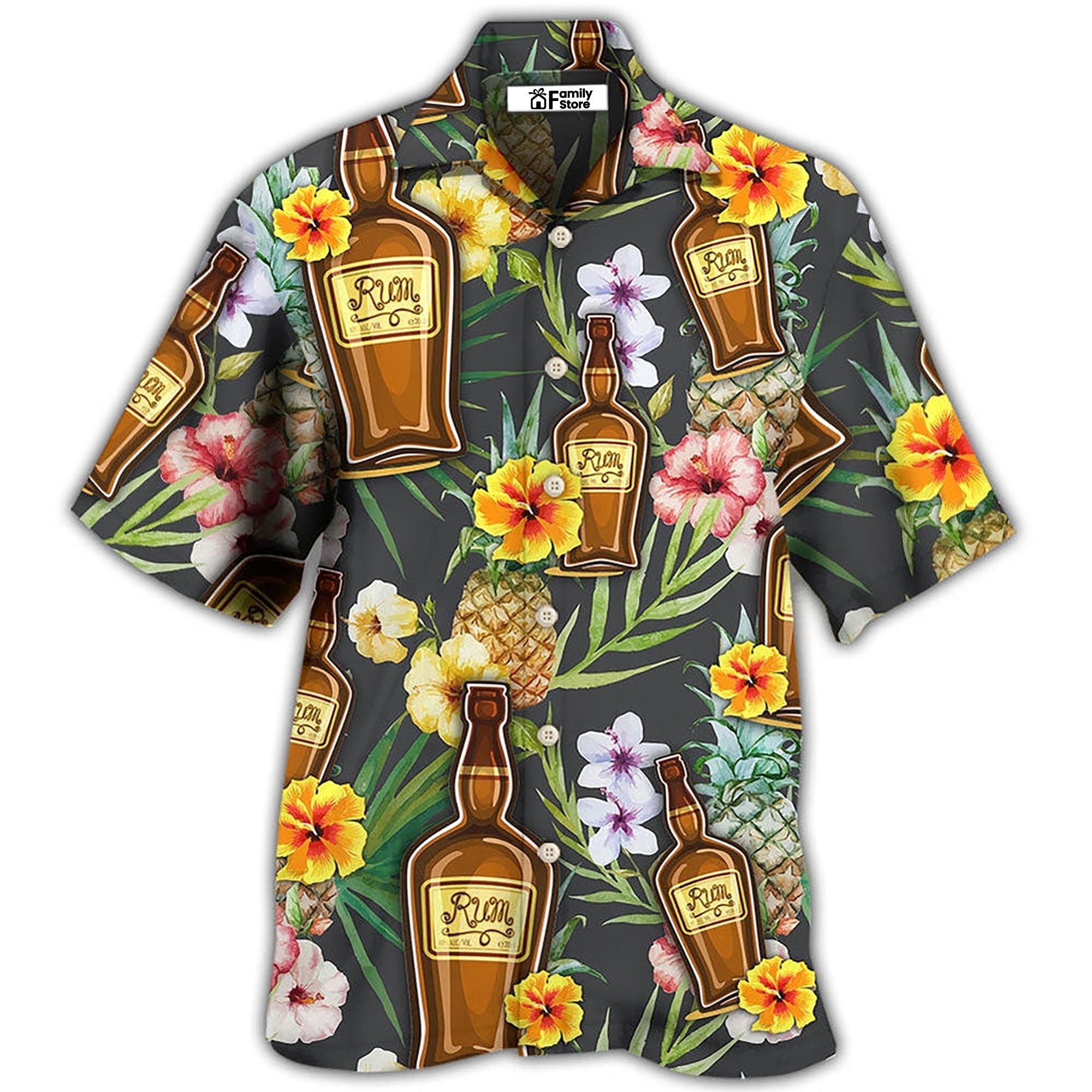 Wine Rum Drinking Tropical Art – Hawaiian Shirt