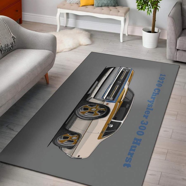 1970 Chrysler 300 Hurst Car Art Area Rug Carpets