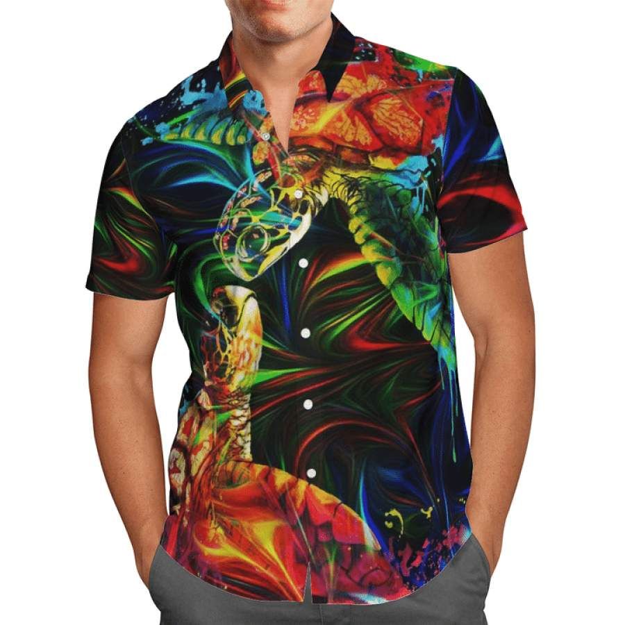 Turtle Full Color Hawaiian Aloha Shirts #v