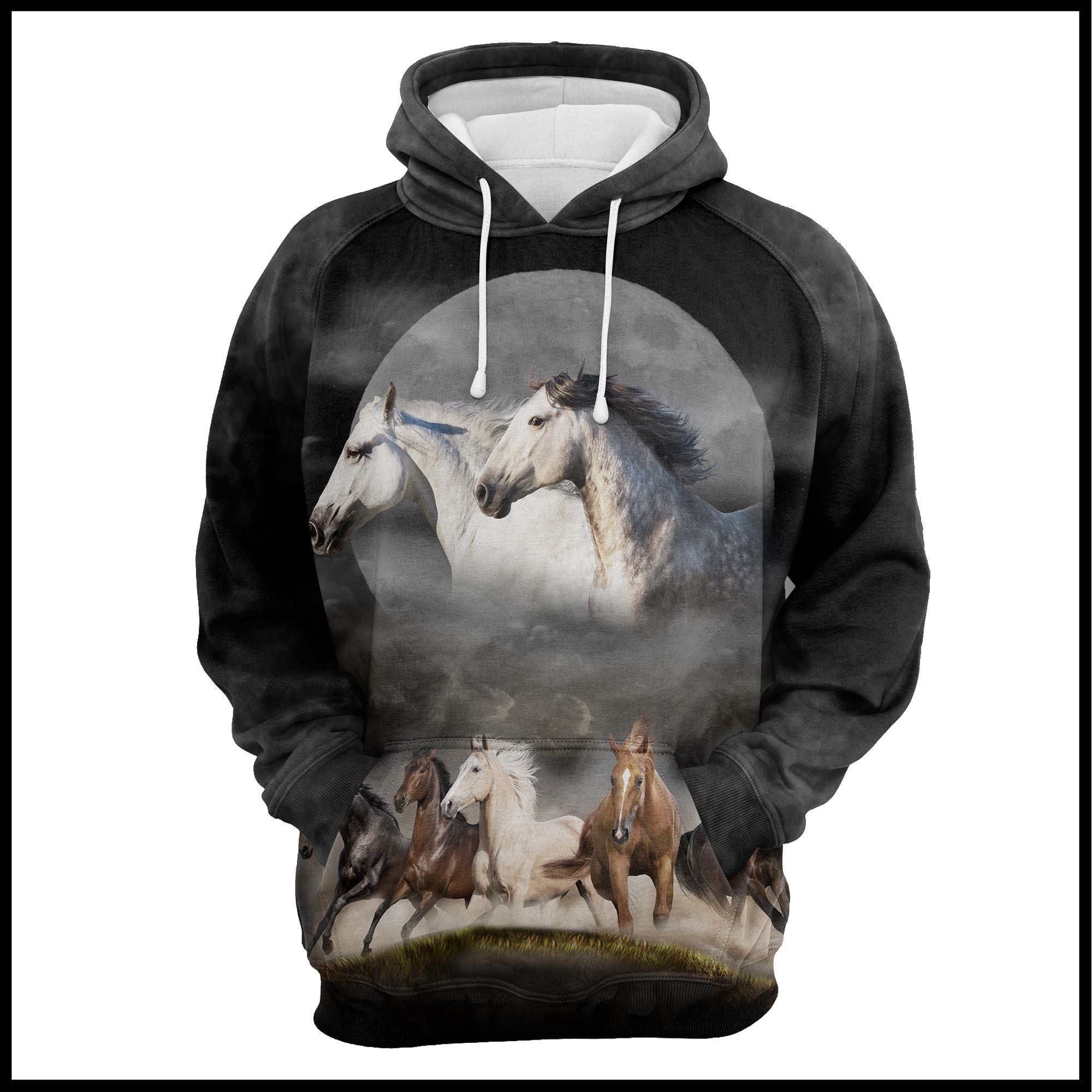 Wild Horse Running Hoodie For Men And Women