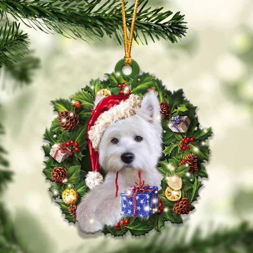 Westie And Christmas Ornament – Gift For Dog Lover