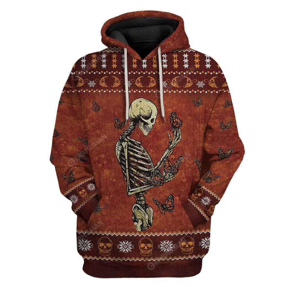 Ugly Skull Monarch Butterfly Hoodie