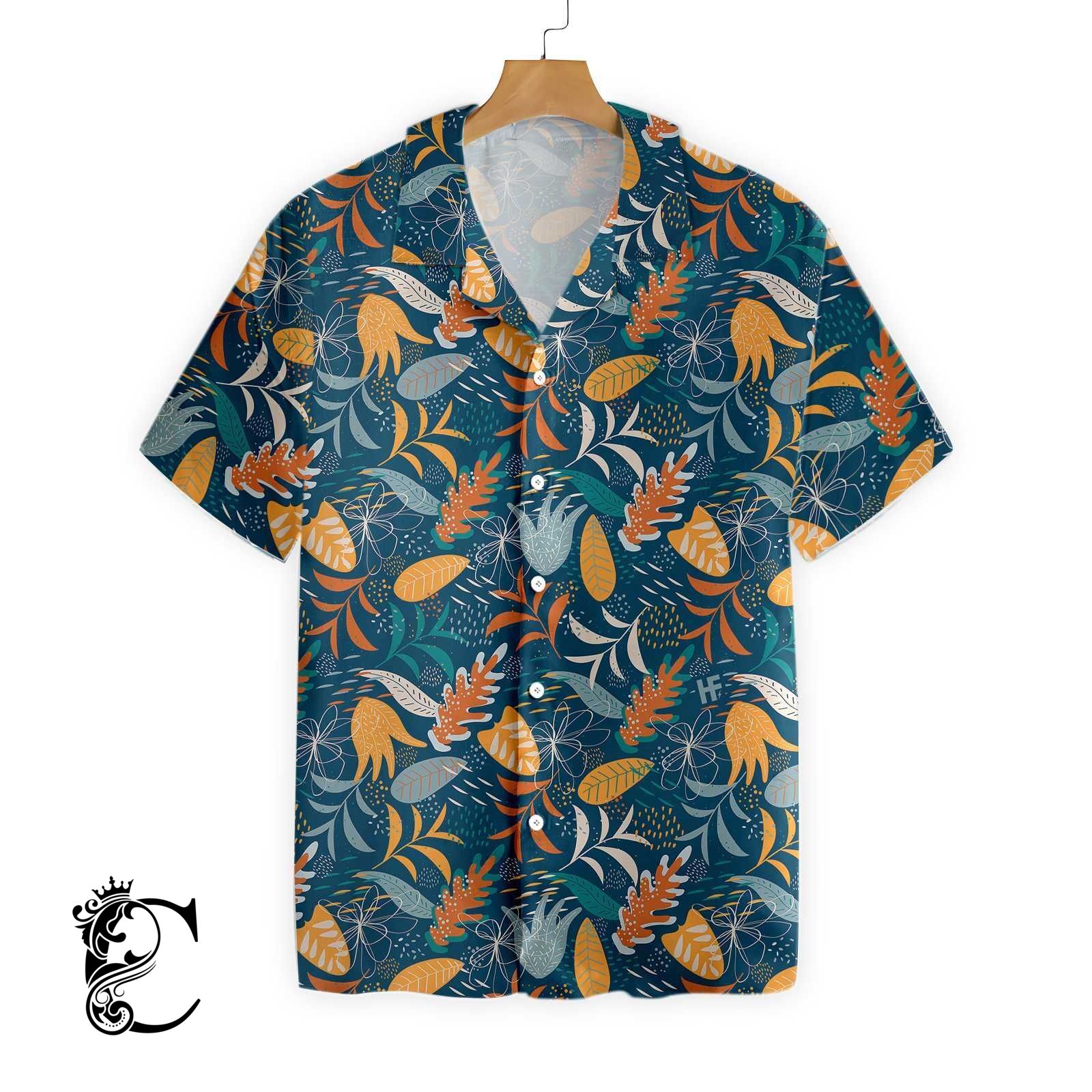 Tropical Modern Floral Hawaiian Shirt