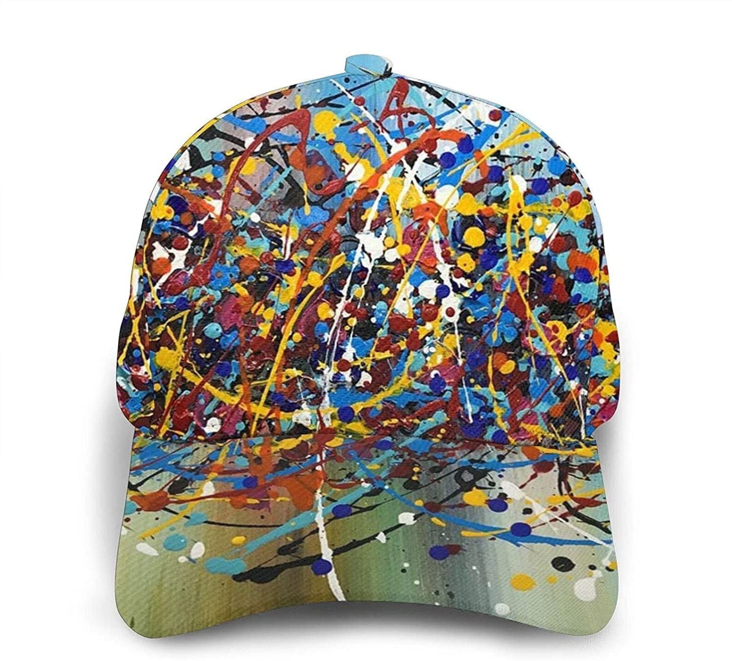 Abstract Oil Painting Print Classic Baseball 3D Cap Adjustable Twill Sports Dad Hats For Unisex