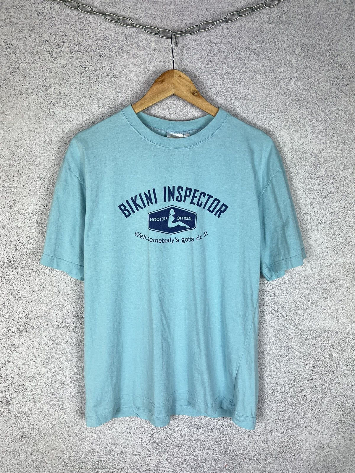 Vintage 90s Hooters Bikini Inspector Humor Tee, Shirt Outfit, Gift For Men, For Women