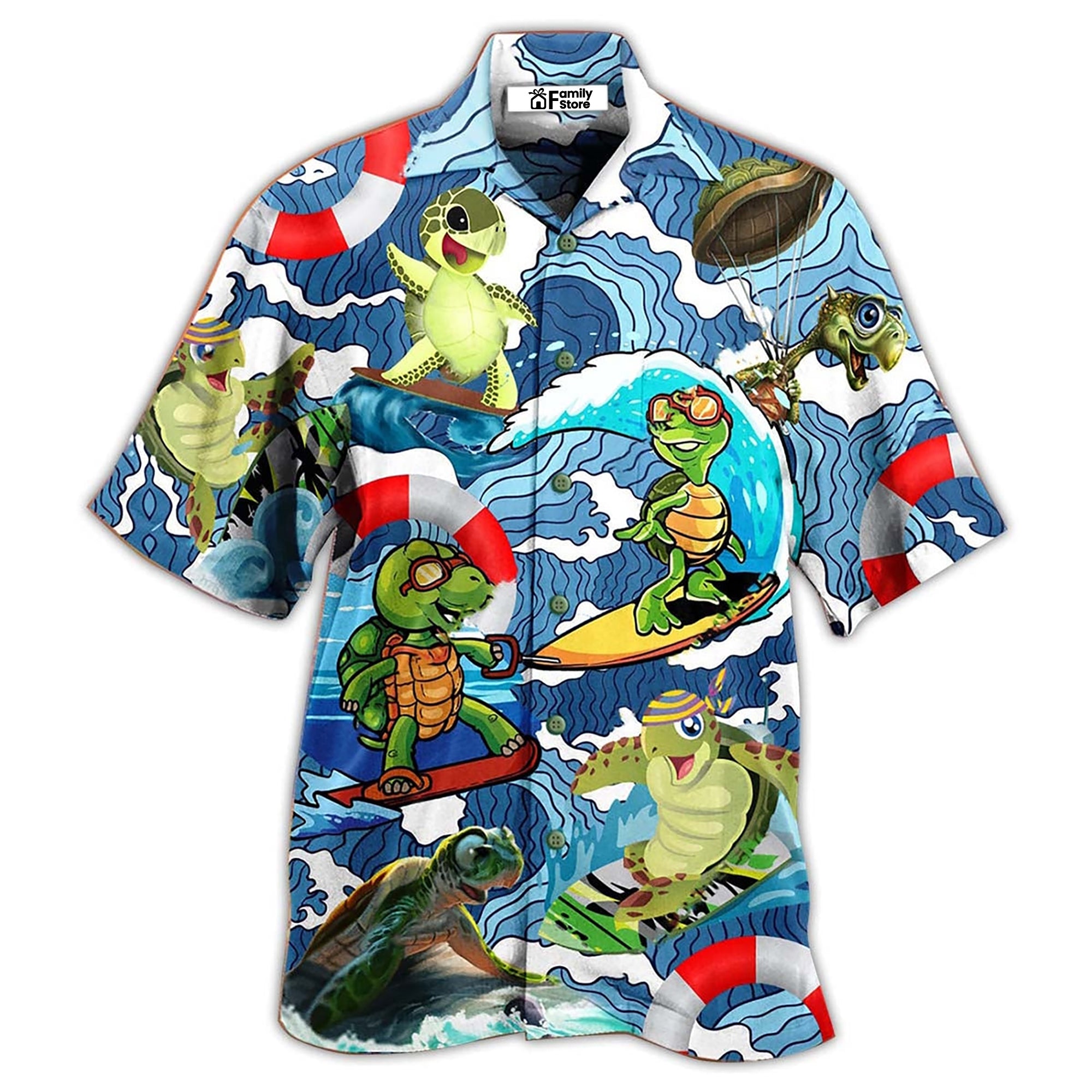 Turtle Surf Happy Style – Hawaiian Shirt