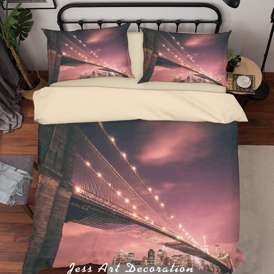 3D Suspension Bridge Quilt Cover Set Bedding Set Duvet Cover Pillowcases SF45