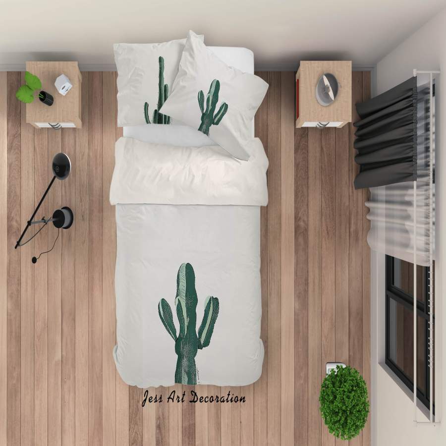 3D Simplicity Cactus Quilt Cover Set Bedding Set Duvet Cover Pillowcases A019 LQH