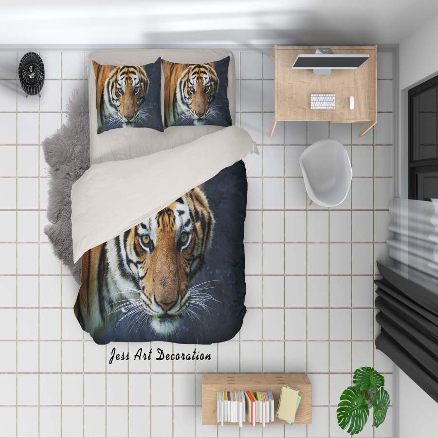 3D Animal Tiger Quilt Cover Set Bedding Set Duvet Cover Pillowcases SF123