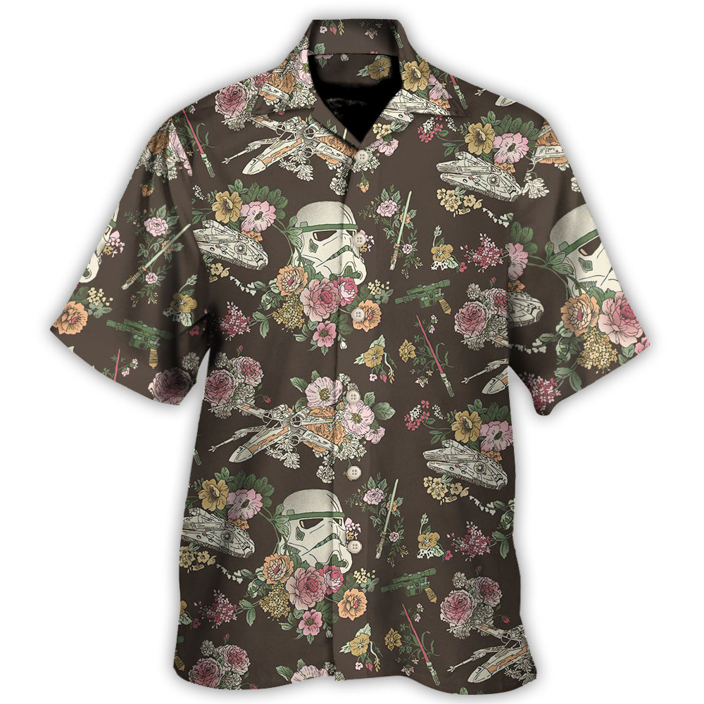 Sw Stormtrooper Flower Vintage – Hawaiian Shirt