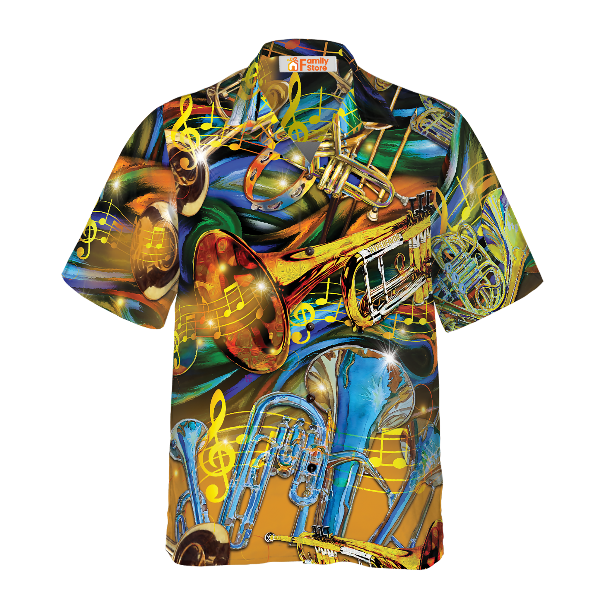 Unisex Saxophone Hawaiian Shirt