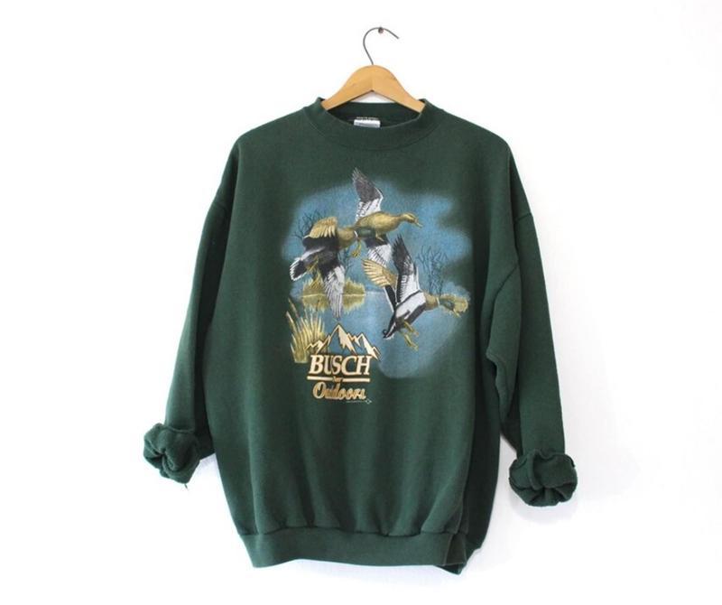 Vintage Busch Beer Outdoors Duck Sweatshirt Remington Duck Sweatshirt