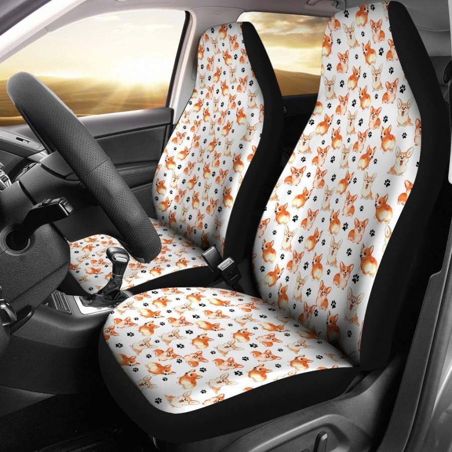 Welsh Corgi Tiny Patterns Car Seat Covers