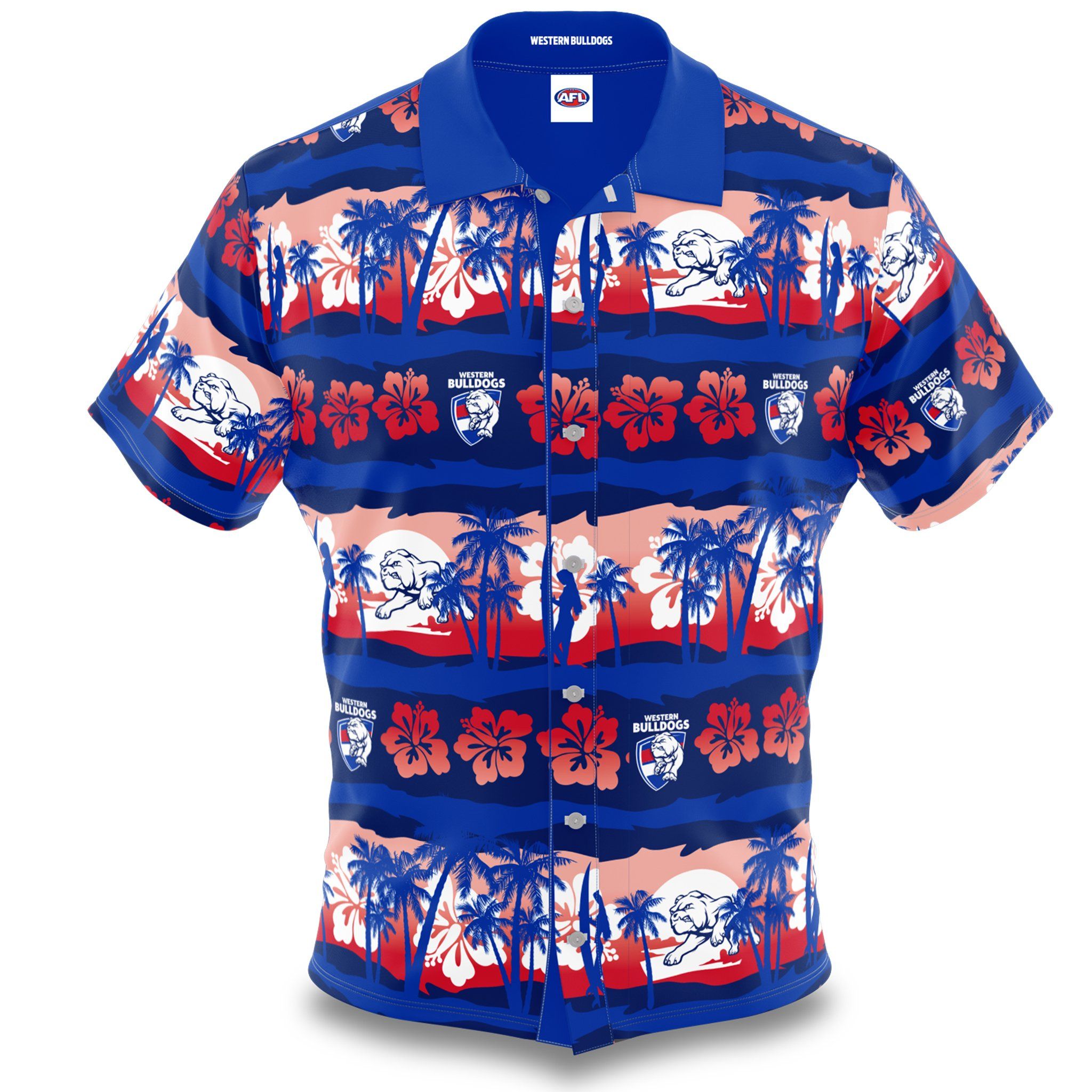 Afl Western Bulldogs Hawaiian Shirt