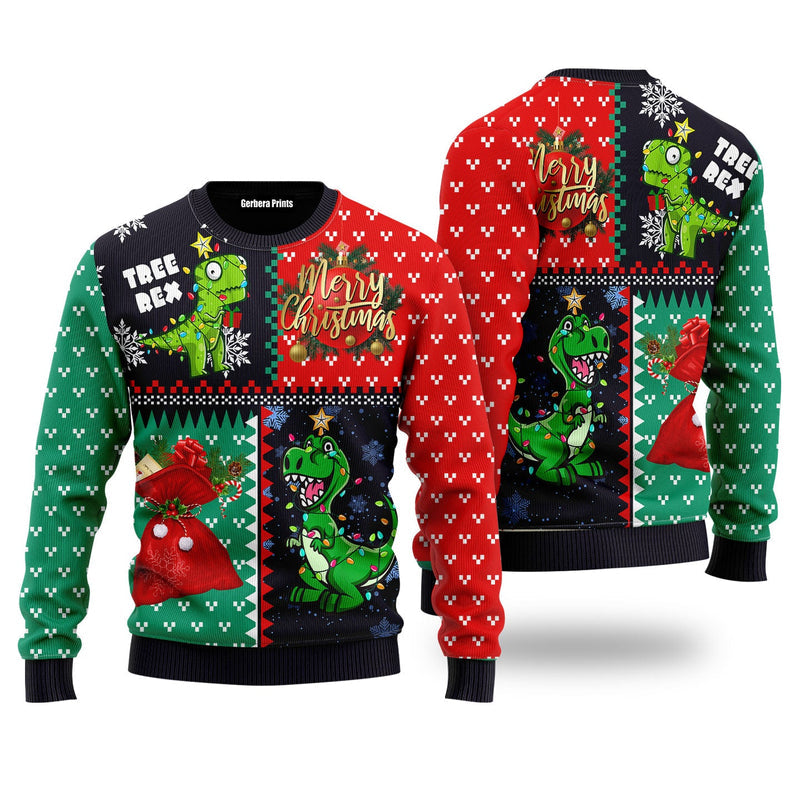 Tree Rex Merry Christmas Ugly Christmas Sweater For Men & Women