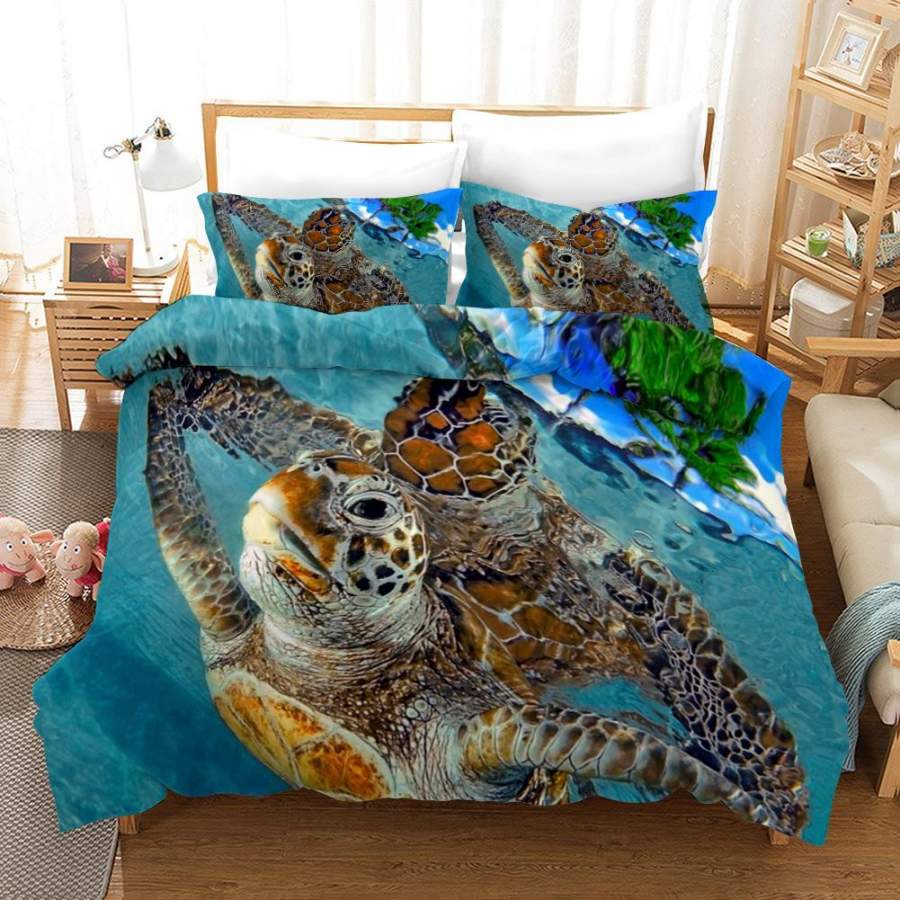 3D Sea Turtle Quilt Cover Set Bedding Set Pillowcases 91