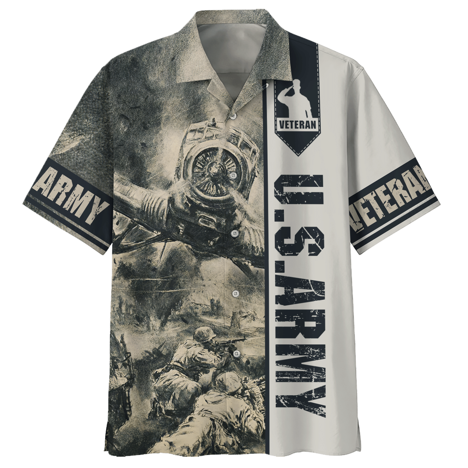 Us Army Veteran In War Hawaiian Shirt