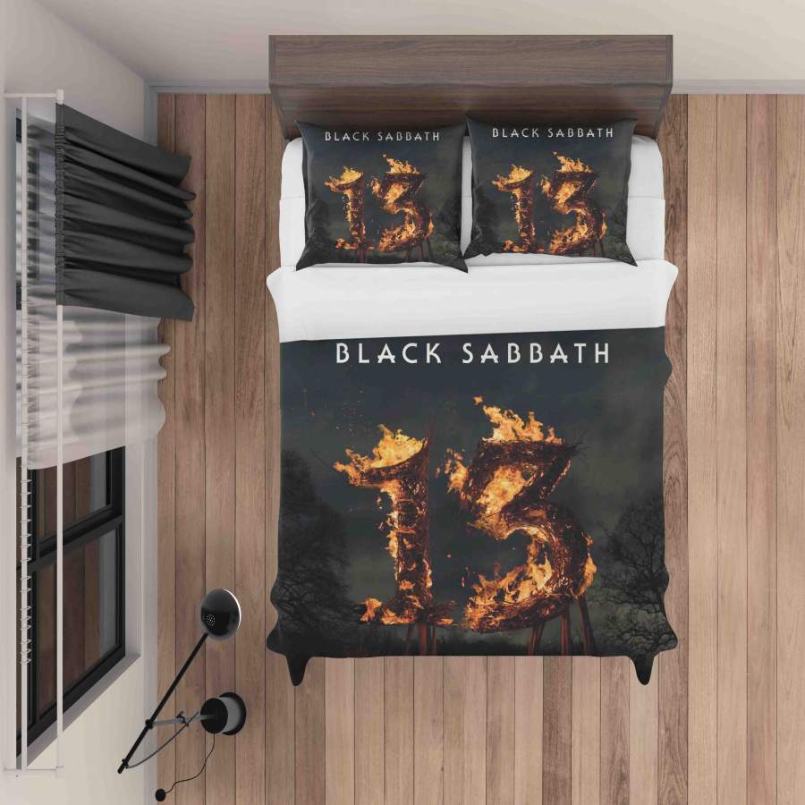 3D Thirteen Fire Black Sabbath Quilt Cover Set Bedding Set Duvet Cover Pillowcases SF11