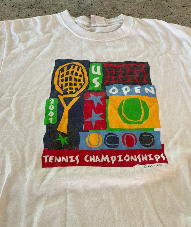 Vintage 2001 US OPEN Tennis Championships Tee Shirt Outfit, Gift For Men, For Women