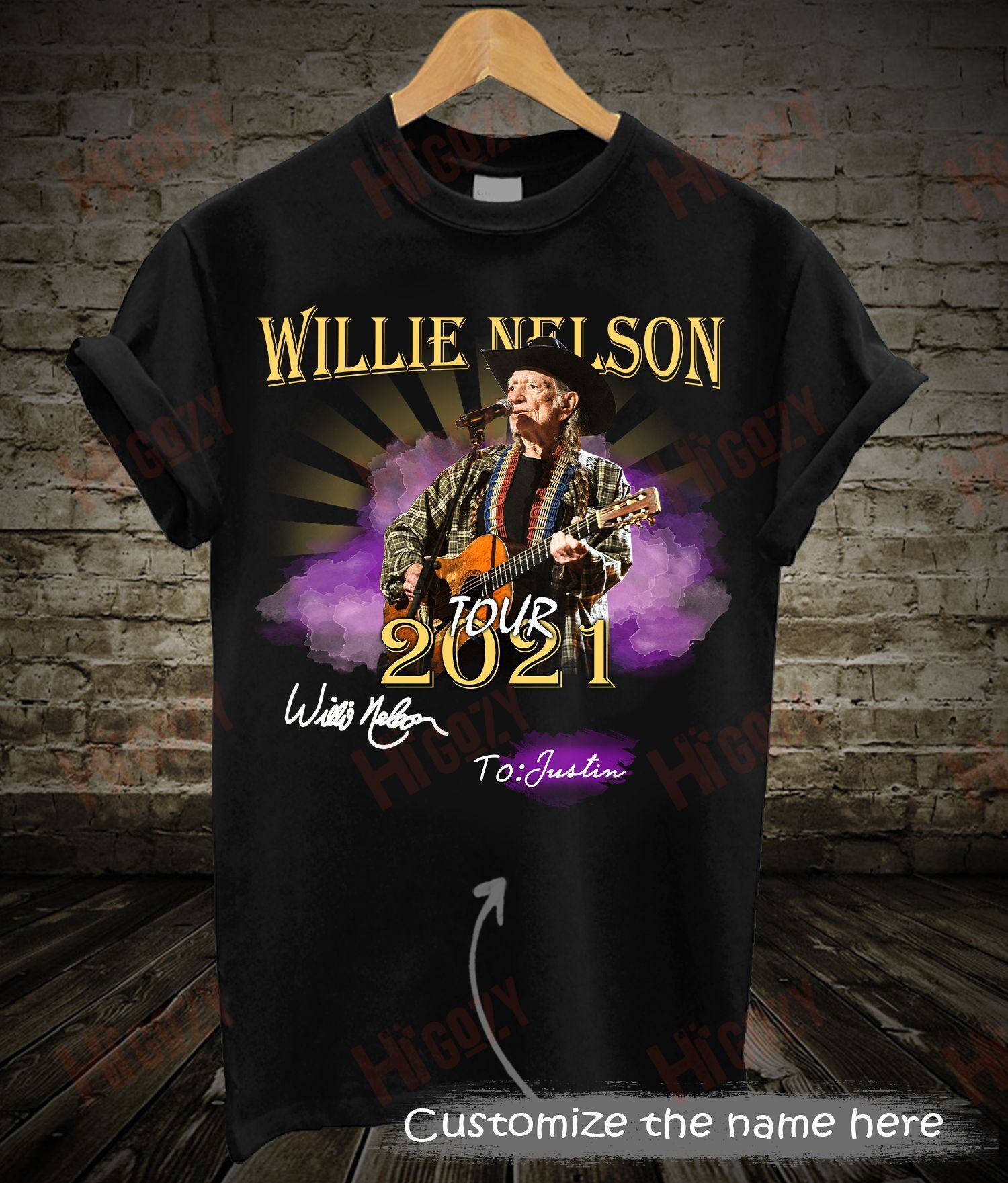 Willie Nelson Tour Shirt, Willie Nelson Shirts, T-Shirt 2D – Spnv84