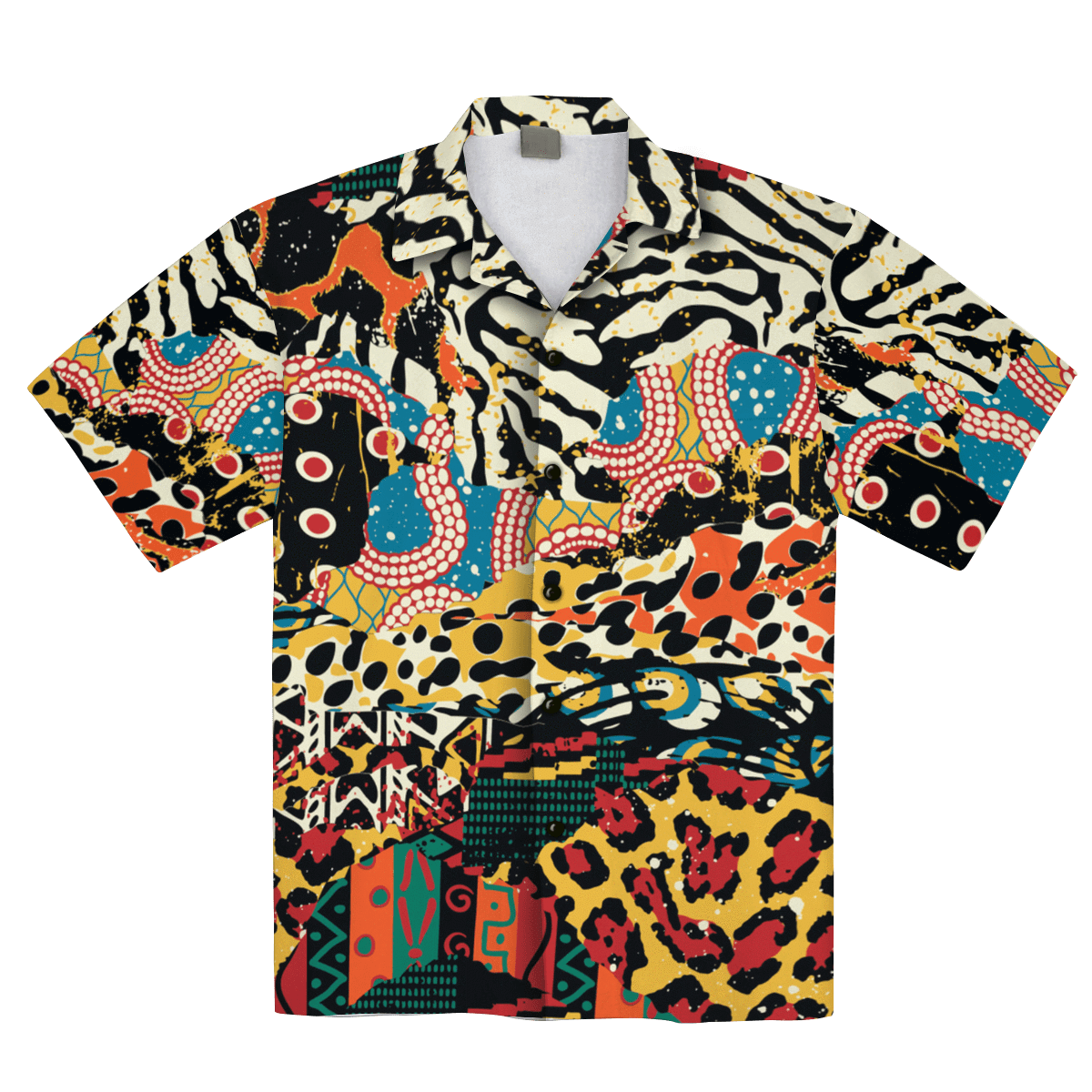 African Pattern Tropical Hawaiian Aloha Shirts