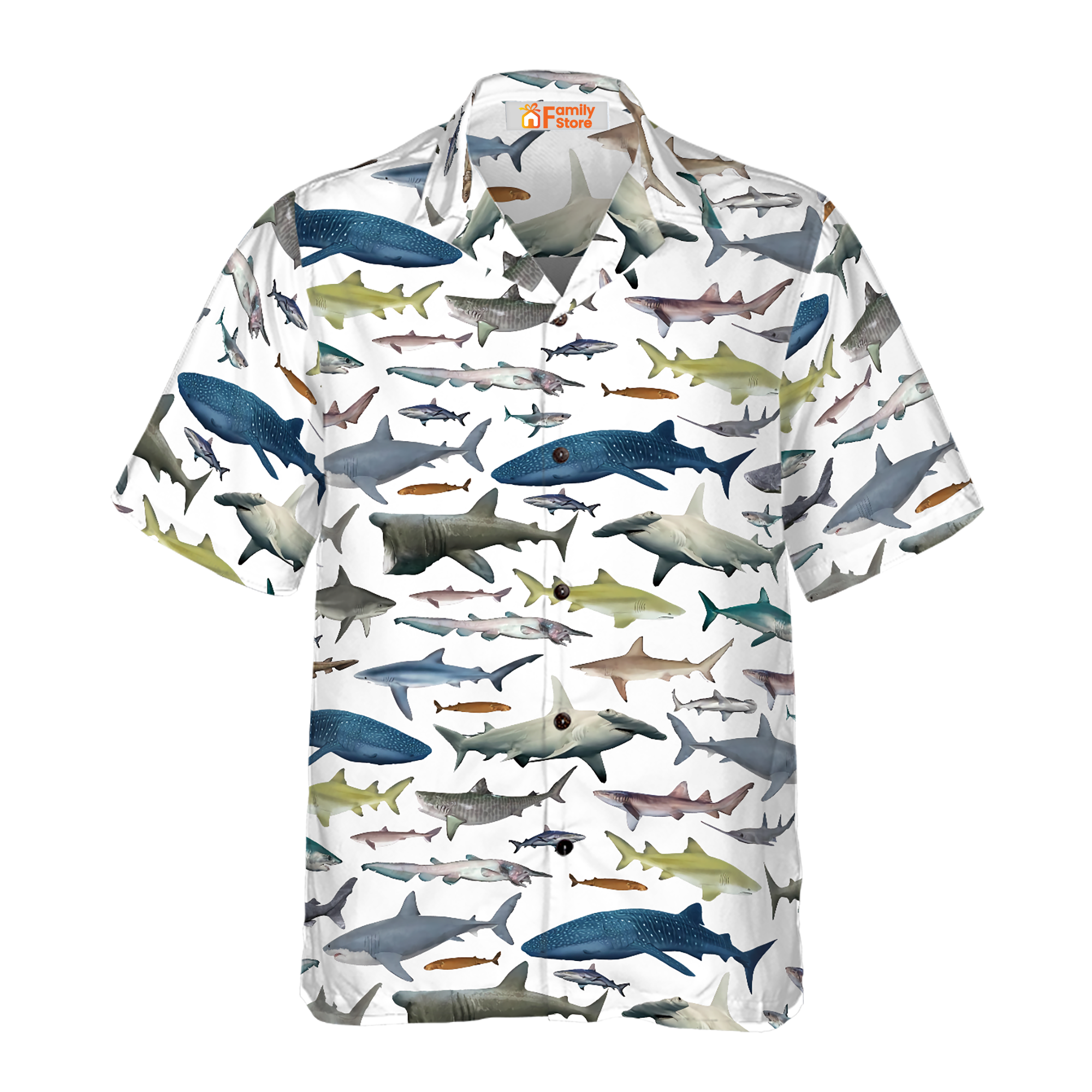 Type Of Sharks Hawaiian Shirt