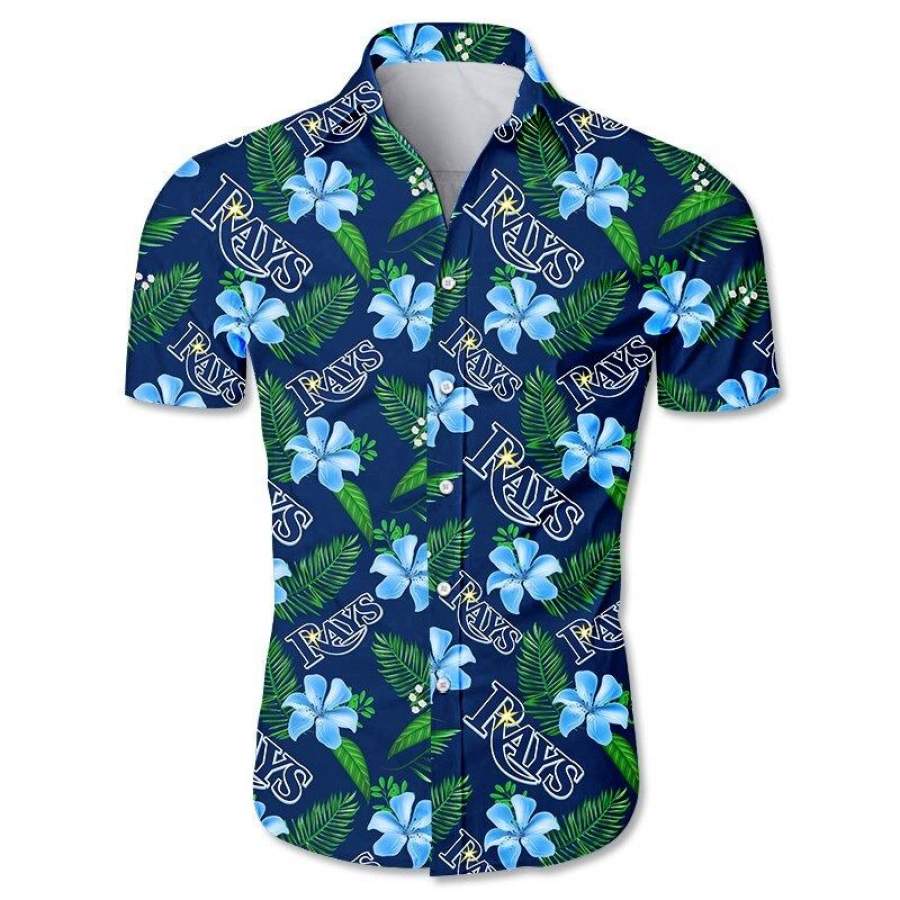 Tampa Bay Rays Hawaiian Shirt Short Sleeve Slim Fit Body