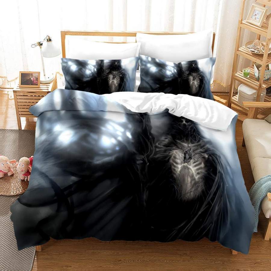 3D Skull Black Quilt Cover Set Bedding Set Duvet Cover Pillowcases A198 LQH