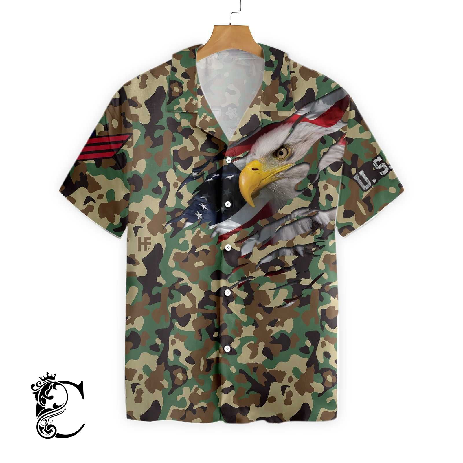 Veteran Proud Us Woodland Camouflage Ez14 1401 Hawaiian Shirt