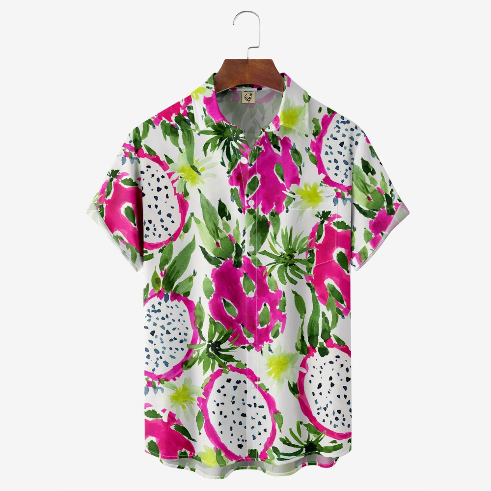 Tropical Fruit Pitaya Pattern – Hawaiian Shirt