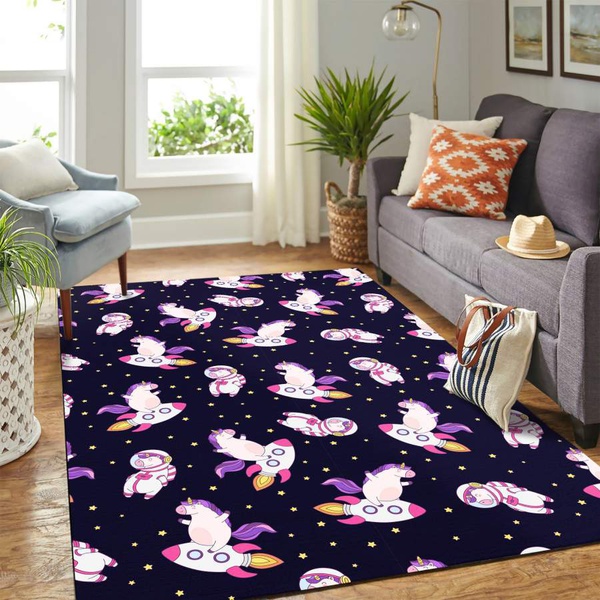 Unicorn Galaxy Pattern Carpet floor area rug – home decor – Bedroom Living Room decor