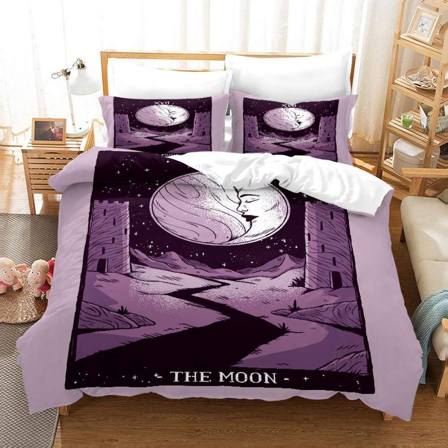 3D Purple Moon Night River Quilt Cover Set Bedding Set Duvet Cover Pillowcases SF120