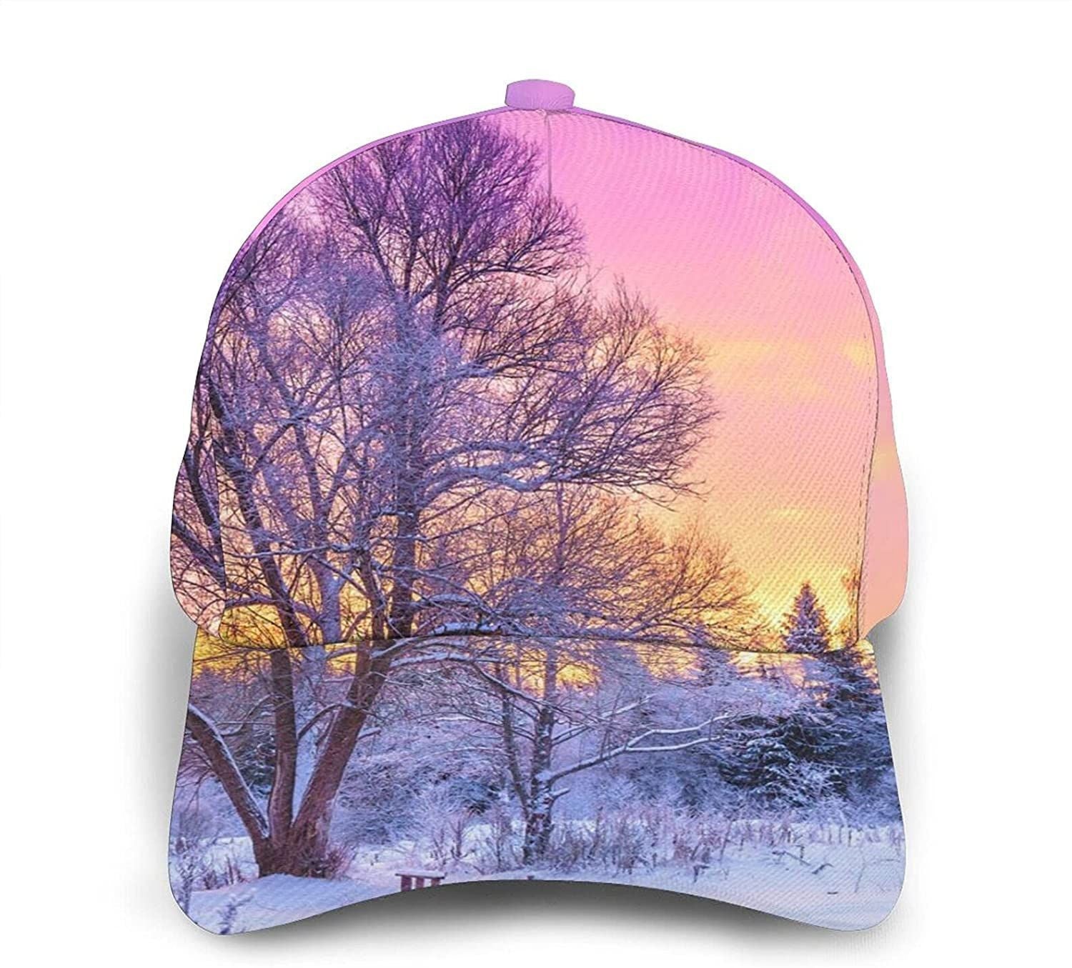 Winter Print Casual Baseball 3D Cap Adjustable Twill Sports Dad Hats For Unisex