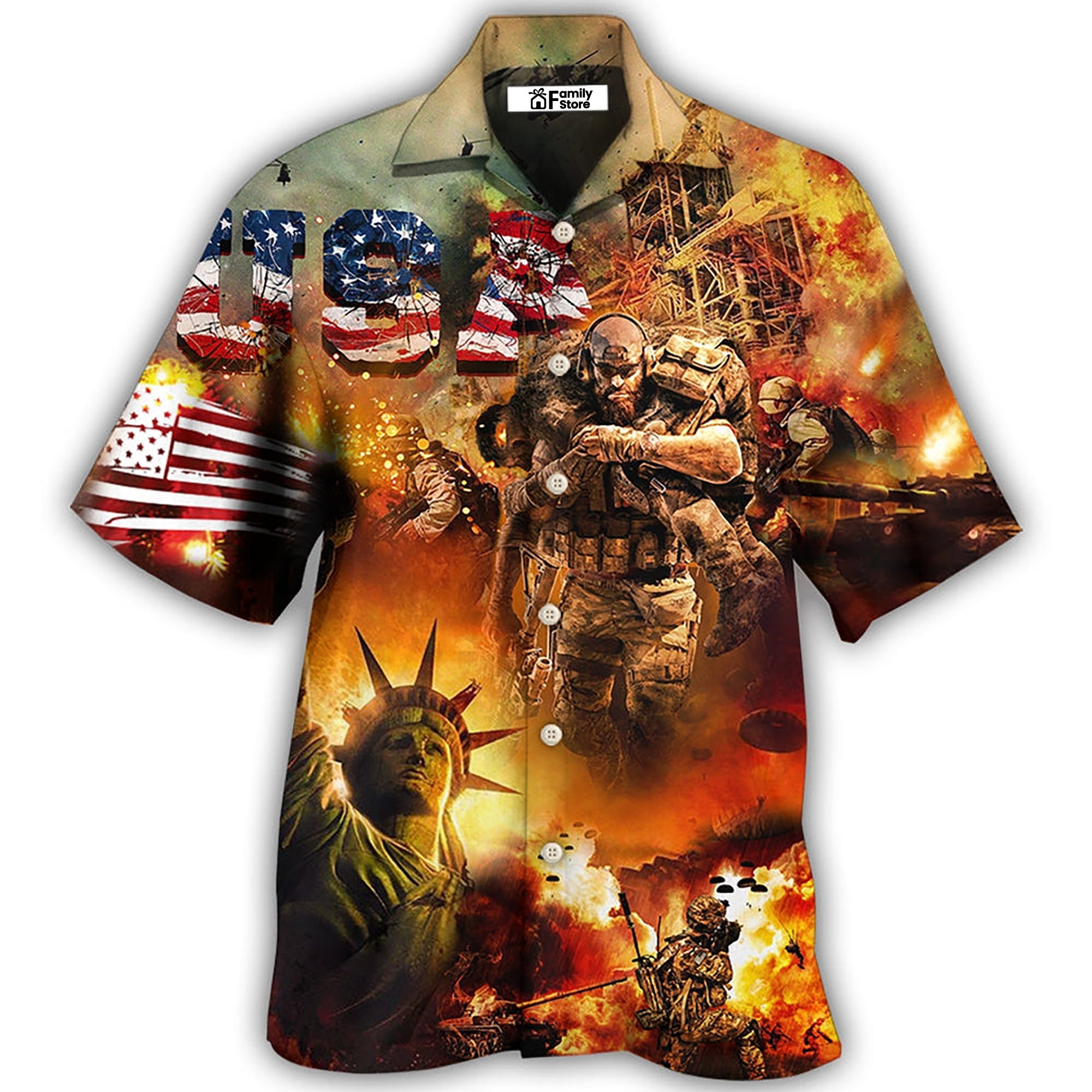 Veteran America Independence Day Veteran Usa – Hawaiian Shirt