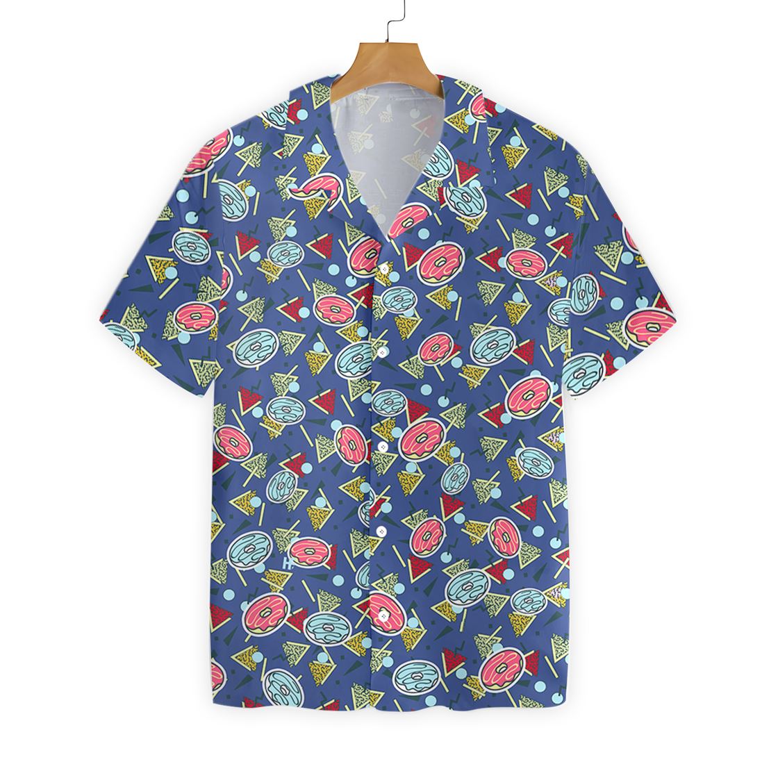 Abstract Geometric Donut Seamless Pattern Hawaiian Shirt