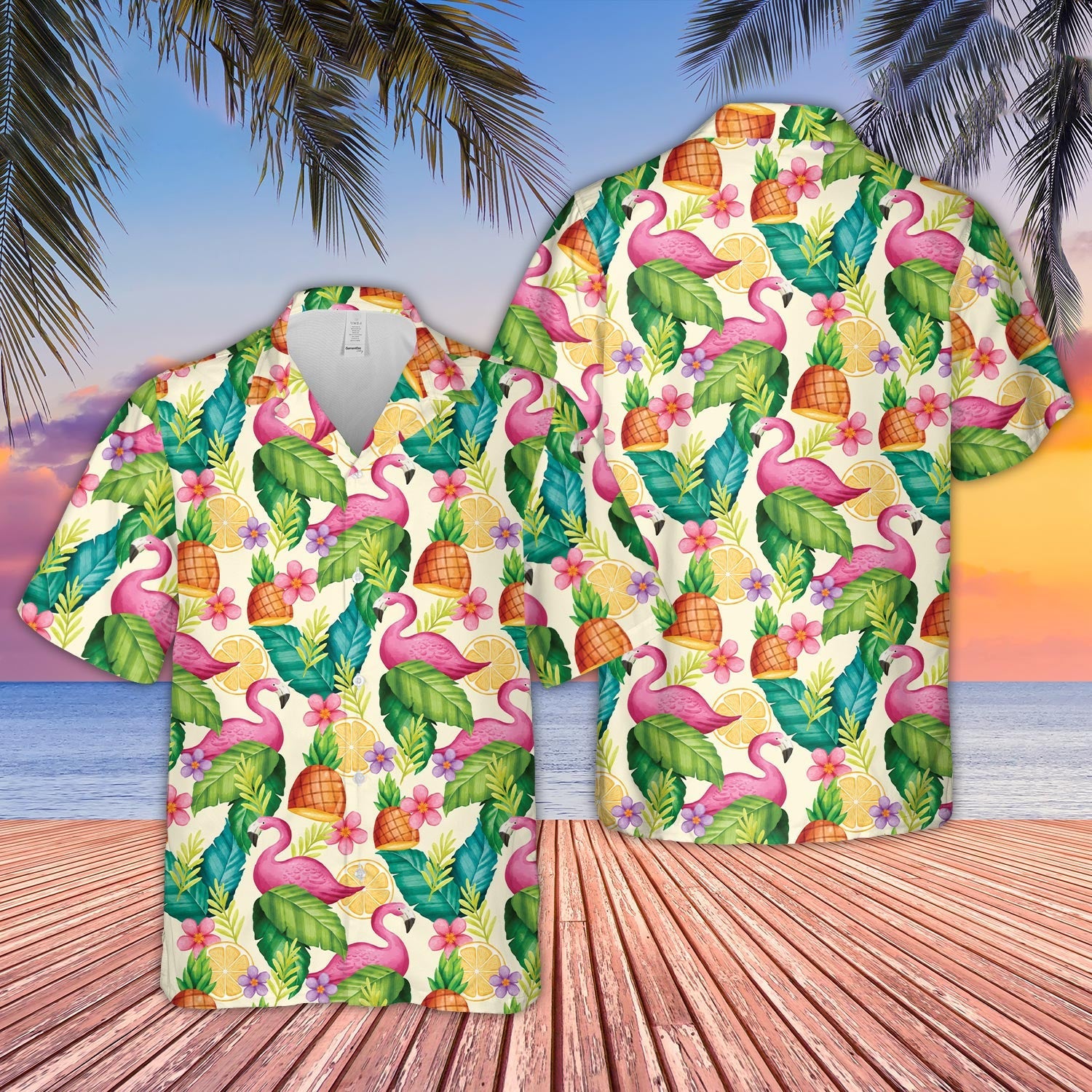 Unique Flamingo Pattern D04 Hawaiian Shirt