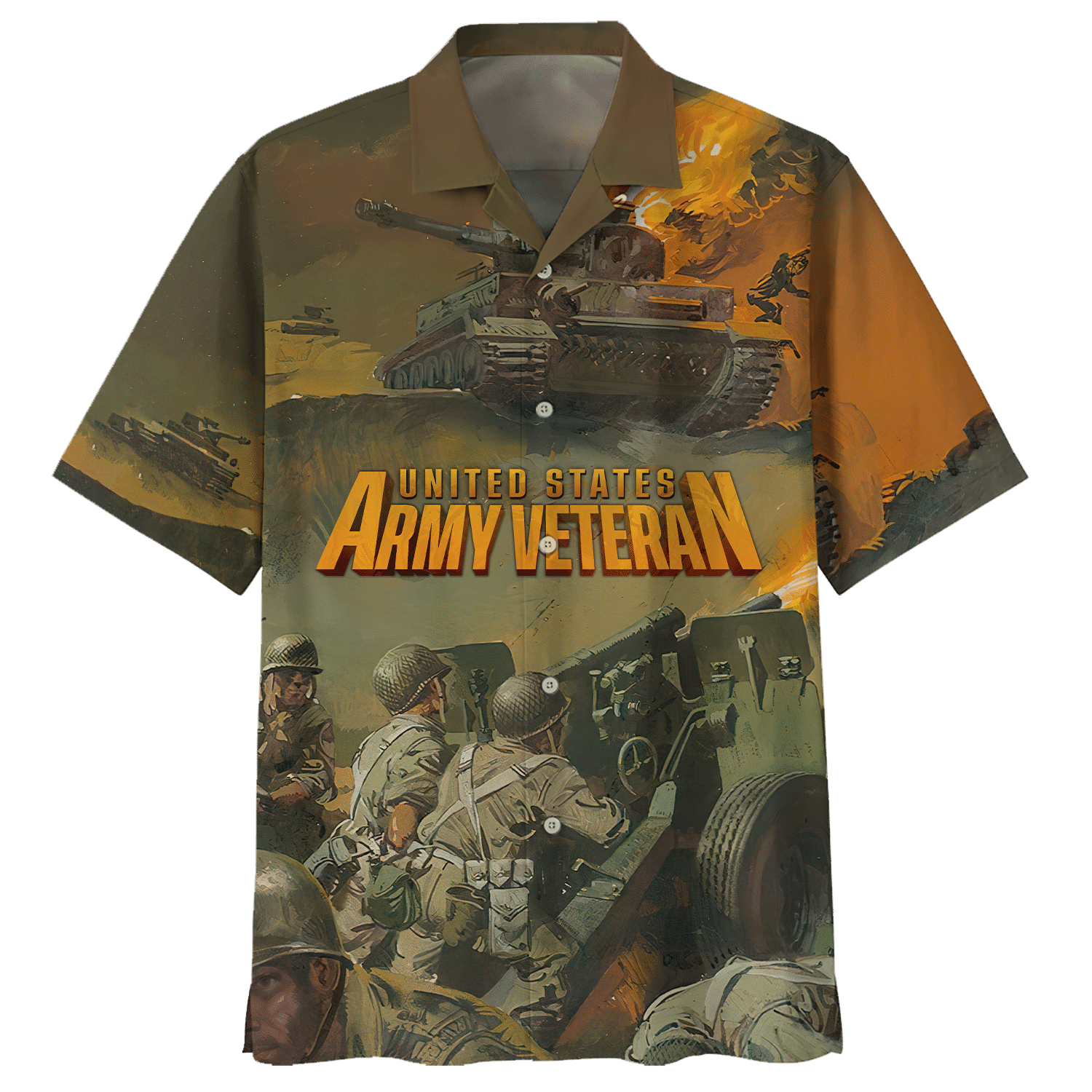 United States Army Veteran Hawaiian Shirt