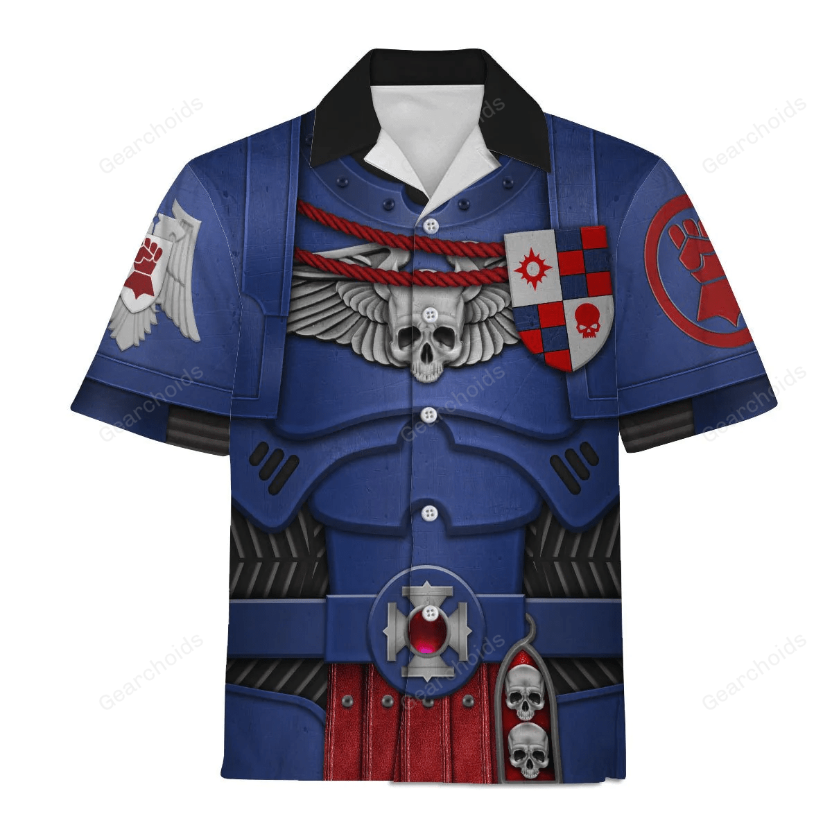 Warhammer Crimson Fists Captain – Costume Cosplay Hawaiian Shirt