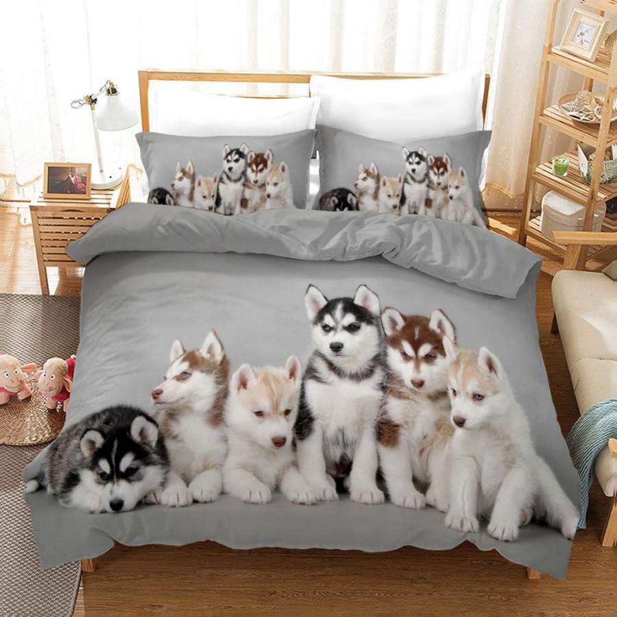 3D Cute Dog Quilt Cover Set Bedding Set Pillowcases 113