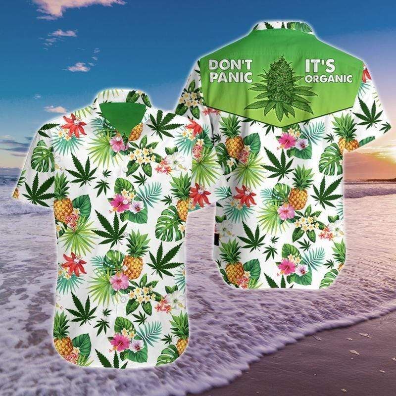 Weed Is Organic Tropical Summer Hawaiian Aloha Shirts