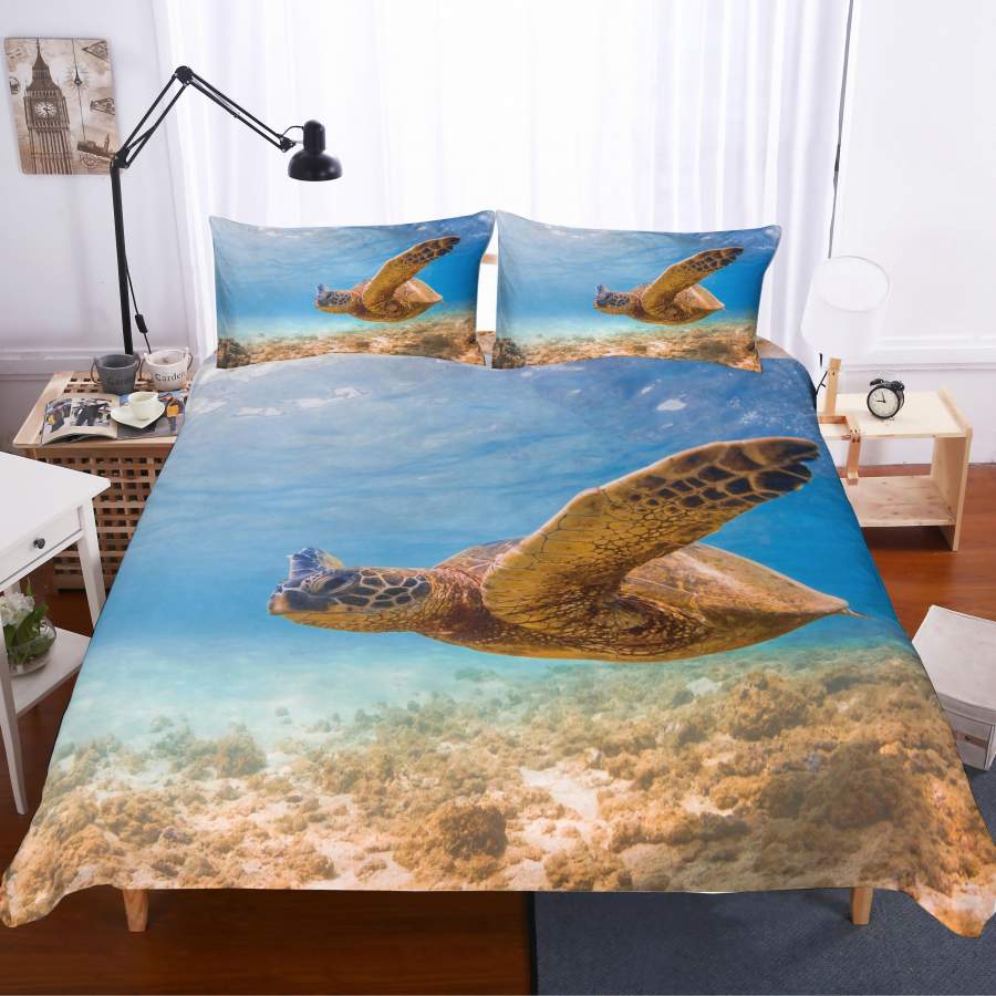 3D Animals Turtle Quilt Cover Set Bedding Set Pillowcases 27