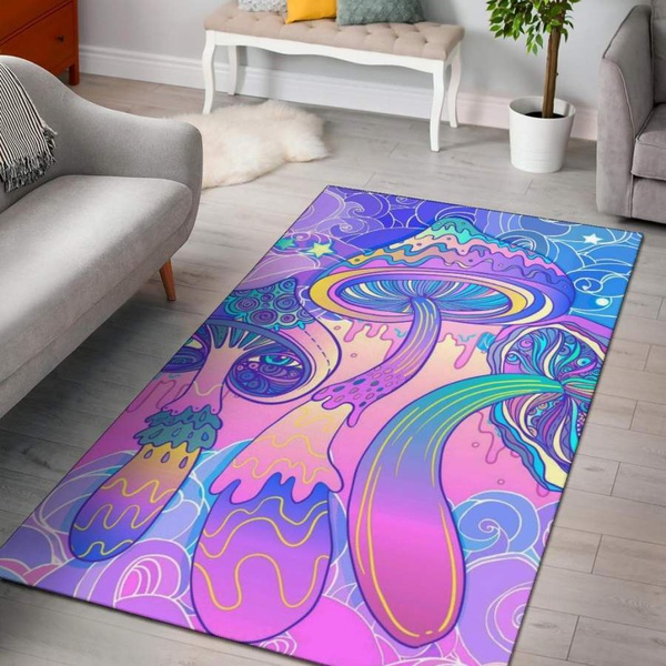 2020 Colours Mushroom Art Area Rug Carpet