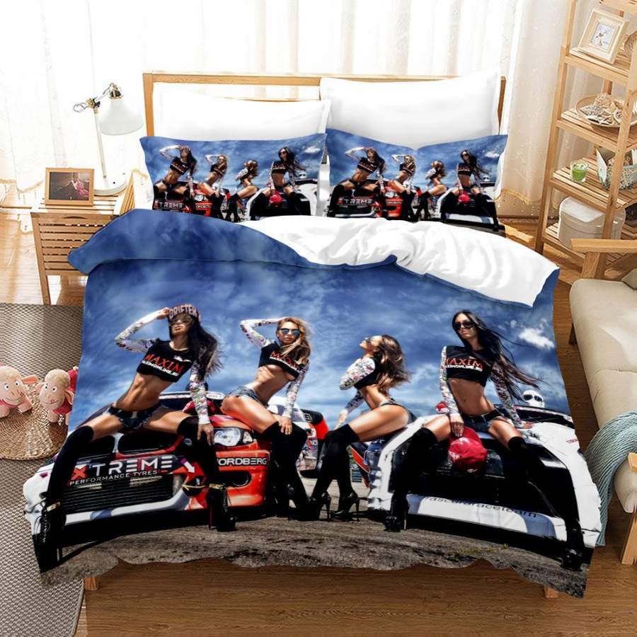 3D Locomotive Beauty Quilt Cover Set Bedding Set Duvet Cover Pillowcases A090 LQH