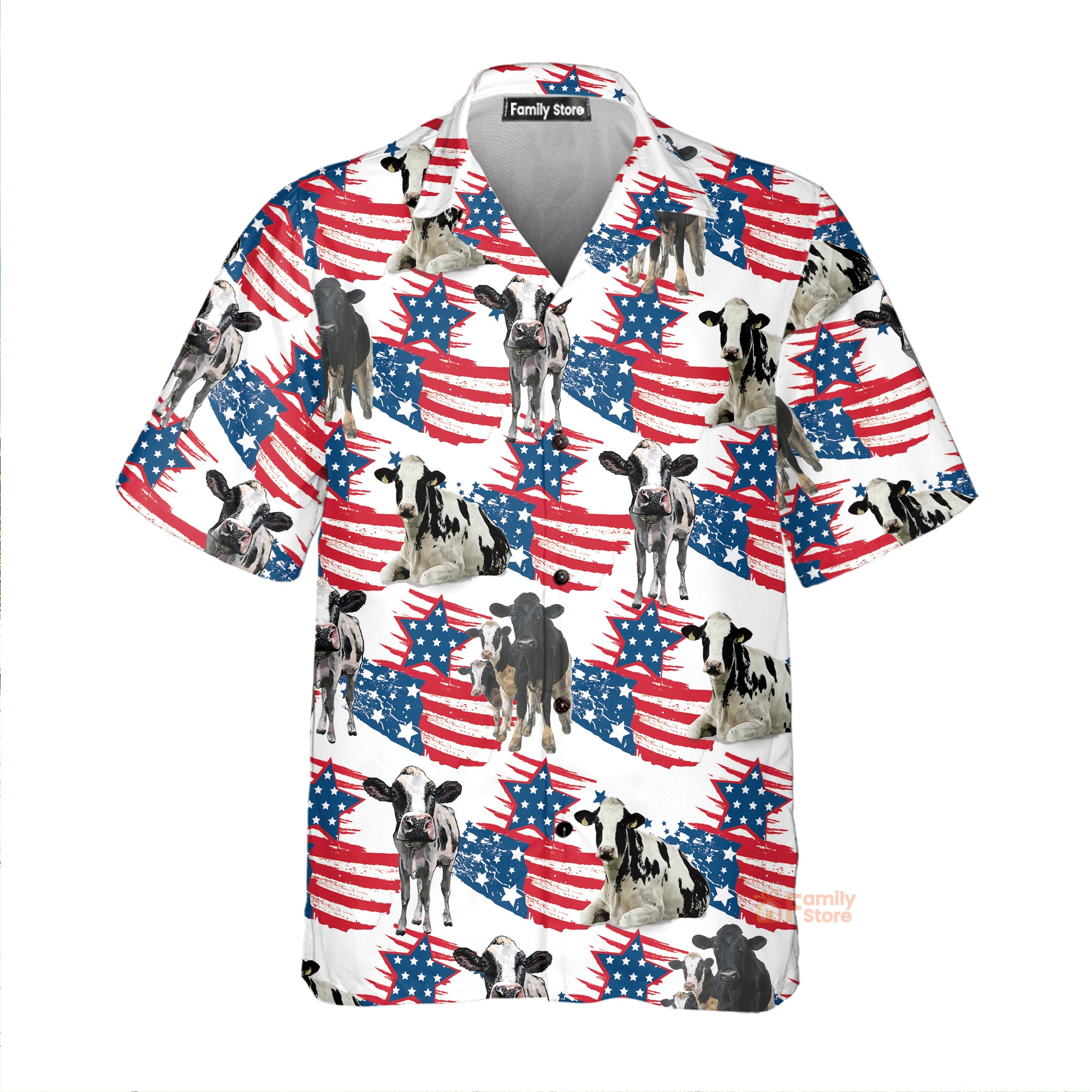 Unique Holstein Happy Flag 3D Hawaiian Shirt