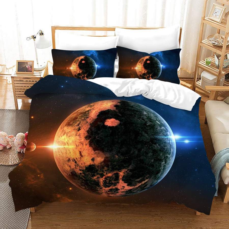 3D Planet Universe Quilt Cover Set Bedding Set Duvet Cover Pillowcases SF71