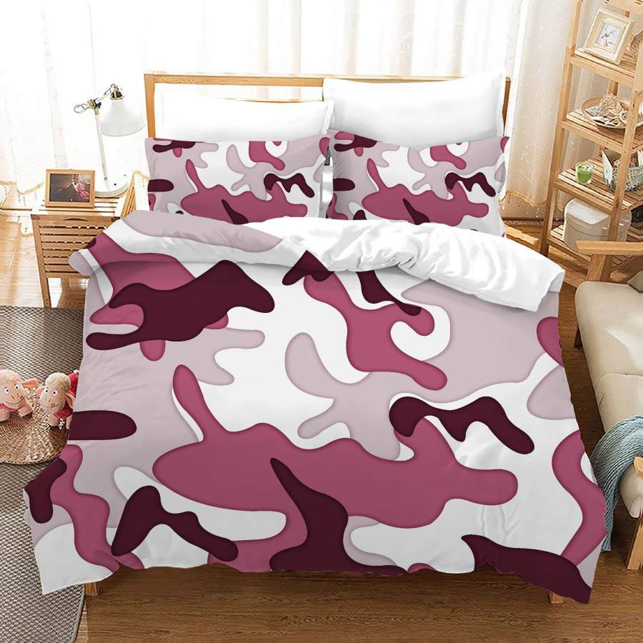 3D Disruptive Pattern Quilt Cover Set Bedding Set Duvet Cover Pillowcases JN 1145